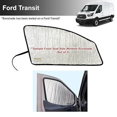 Buy Yellopro Auto Side Window Front Seat Reflective Sunshade Custom Fit For 2015 2016 2017 2018 2019 2020 2021 Ford Transit Van Set Of 2 Online In Turkey B08j9qfn58