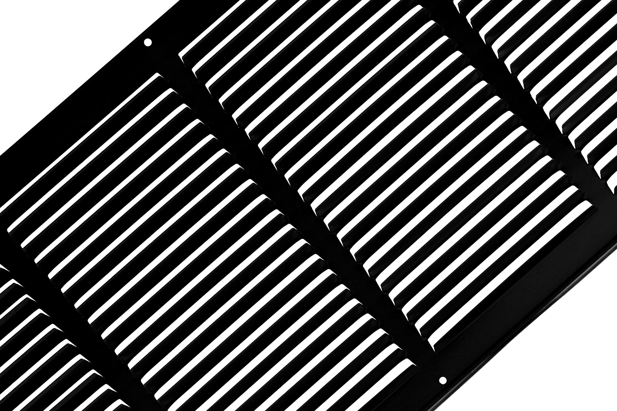 30"w X 10"h Steel Return Air Grilles - Sidewall and Cieling - HVAC Duct Cover - Black [Outer Dimensions: 31.75"w X 11.75"h]