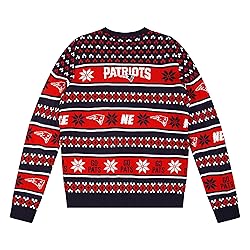 FOCO Standard NFL Big Logo Ugly Sweater, Team Color