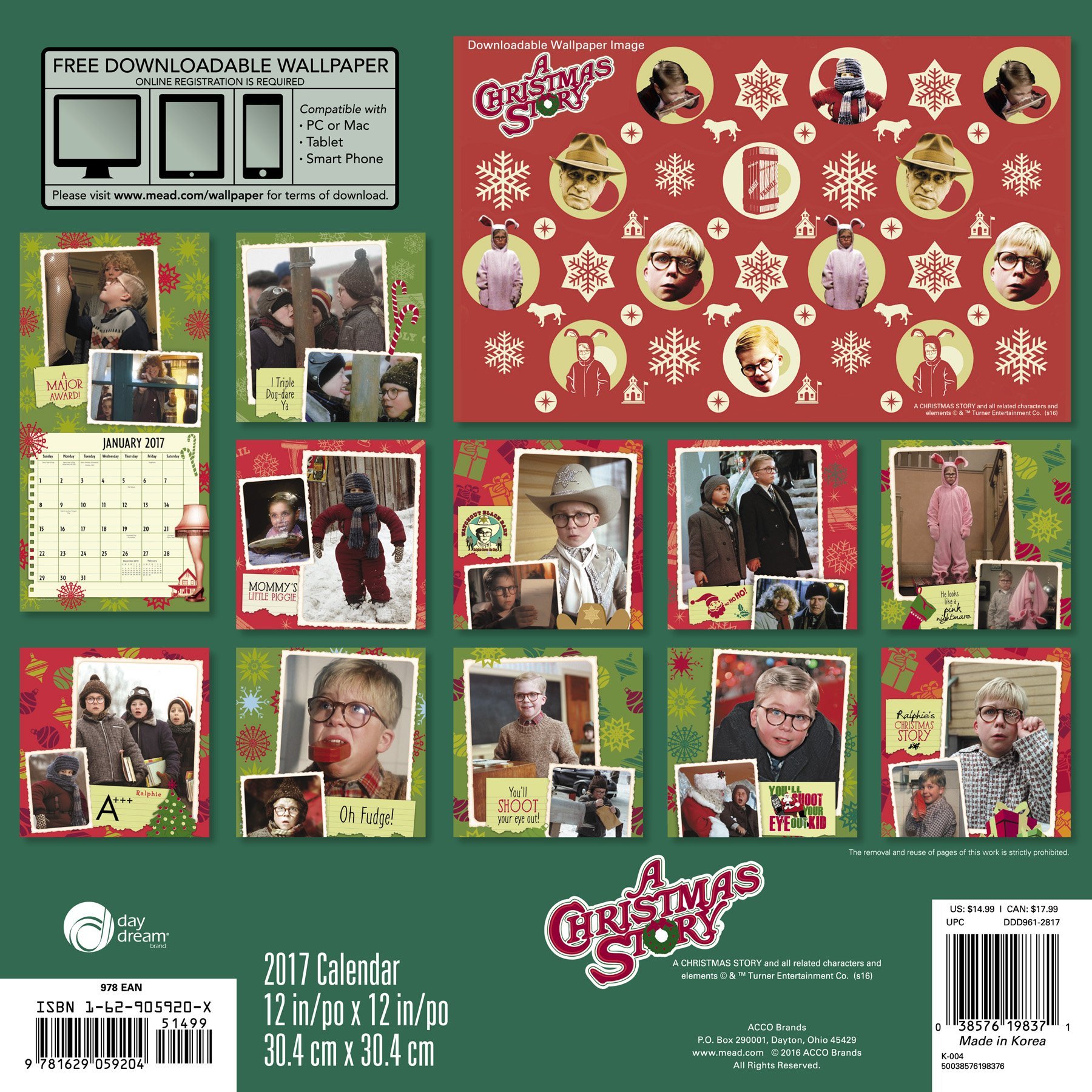 A Christmas Story Schedule 2022 A Christmas Story Wall Calendar (2017): Day Dream: 0038576198371:  Amazon.com: Books
