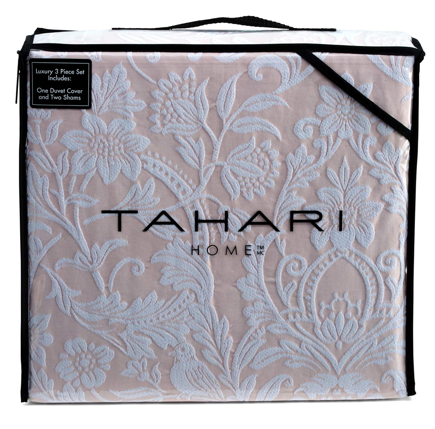 Tahari Home 100 Cotton Quilted Floral Damask 3pc Full