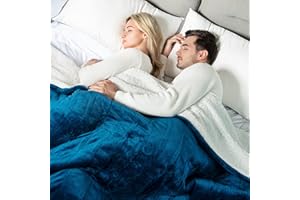 WOOMER Electric Heated Throw Blanket, Soft Flannel Fast Heating Blanket with Multi-Color Option, Twin Size 62"x 84", 10 Heating Levels & 0.5-12H Auto Off, Over-Heat Protection