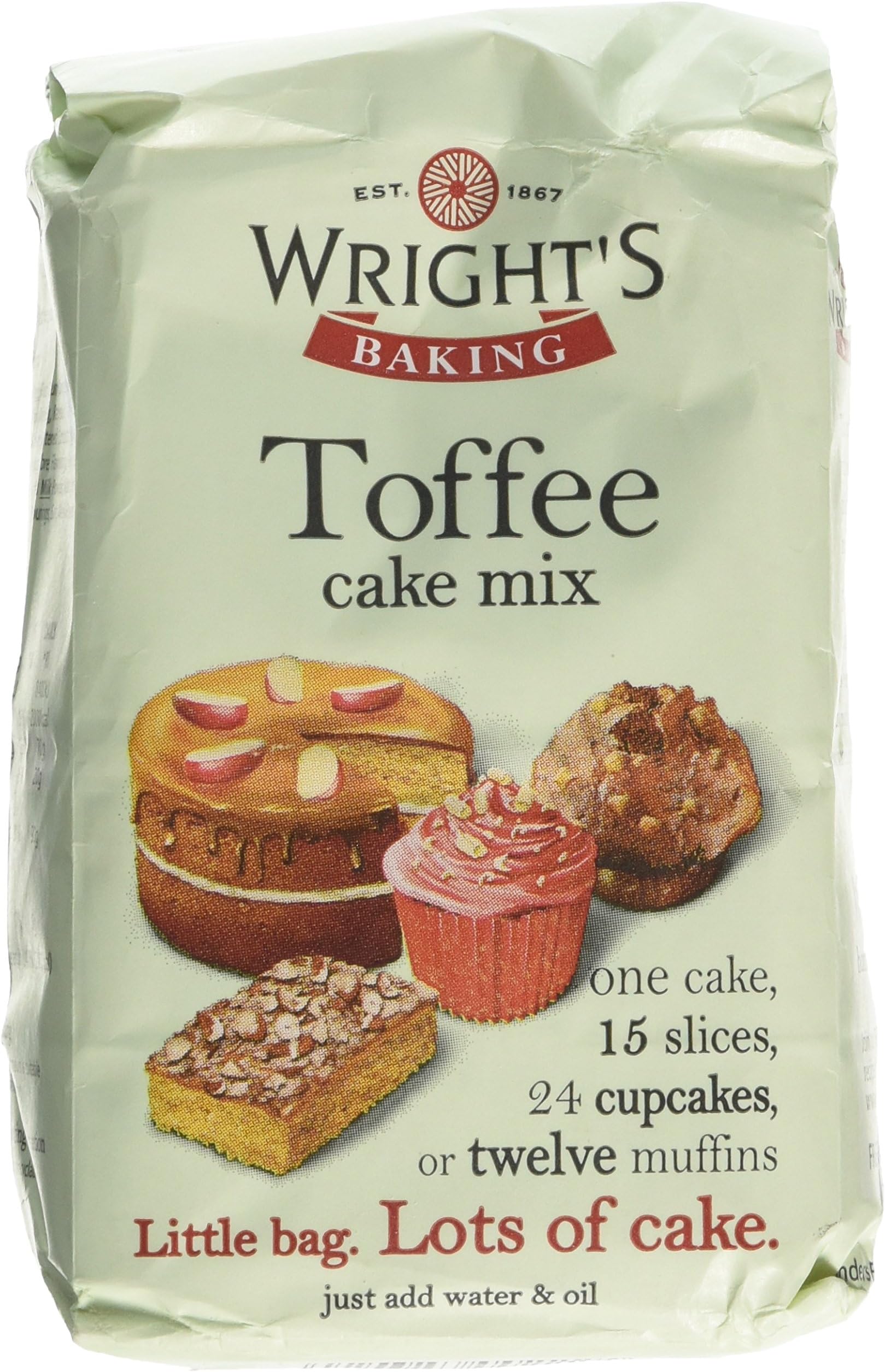Wright's Baking Toffee Cake Mix 500 g (Pack of 1, Total 5)