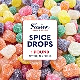 Spice Drops Candy, 1 Pound, Assorted Sugar-Coated Spiced Gumdrops | Bulk Old-Fashioned Clove, Wintergreen, Anise, Cinnamon, Peppermint &amp; Spearmint Flavors, Soft, Chewy Old-Fashioned Candy Mix