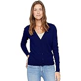 State Cashmere Women's Button Front V-Neck Cardigan 100% Pure Cashmere Long Sleeve Sweater