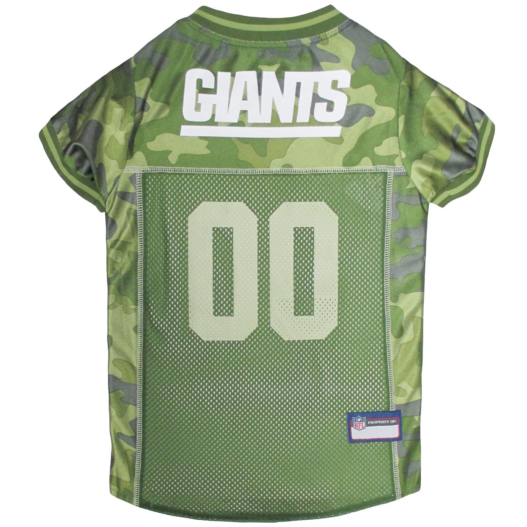 NFL New York Giants Camouflage Dog Jersey, Small. - CAMO PET Jersey Available in 5 Sizes & 32 Teams. Hunting Dog Shirt