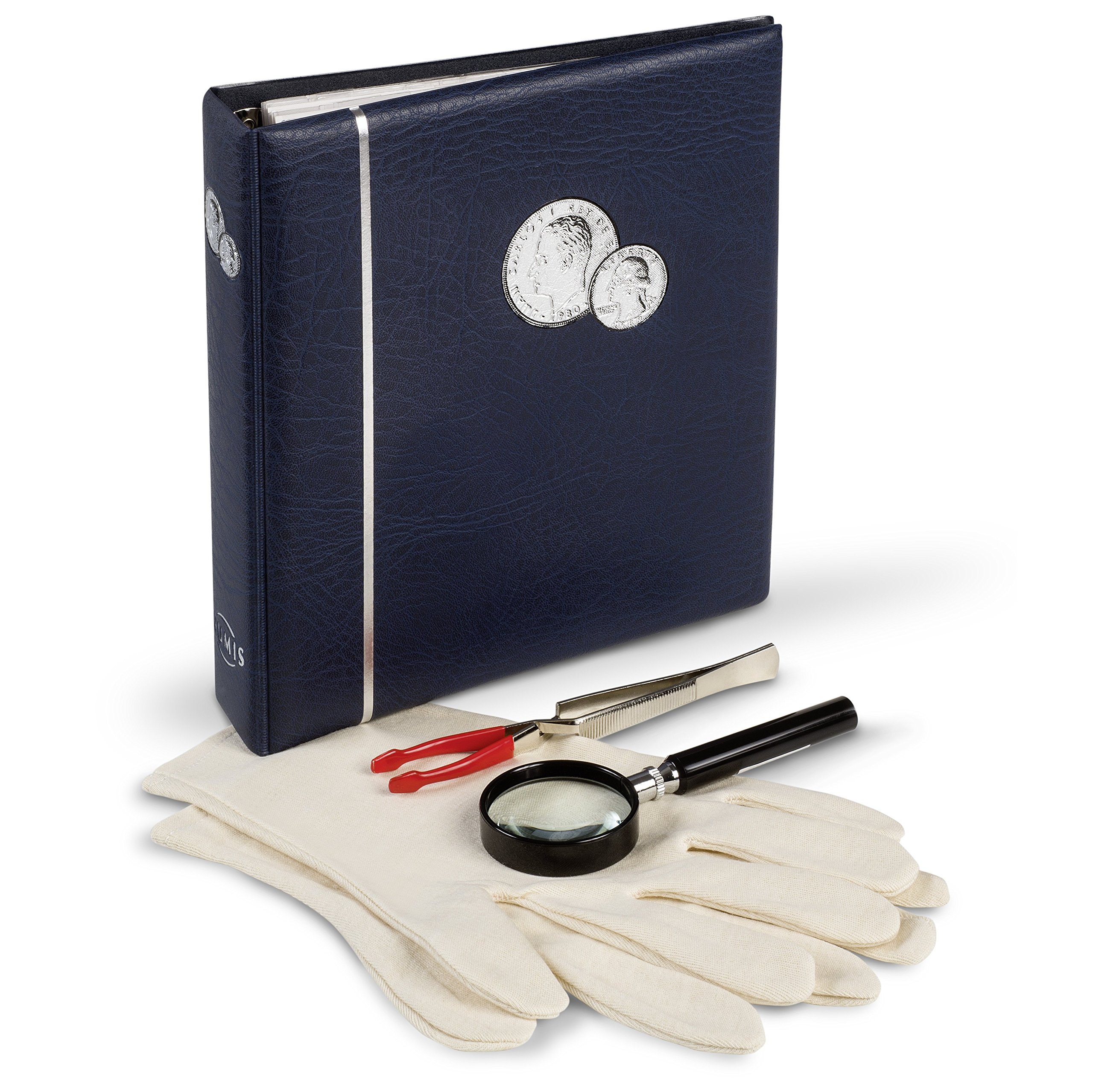 Lighthouse Numis Coin Collectors Starter Kit - Album, Pages, Gloves & Magnifier