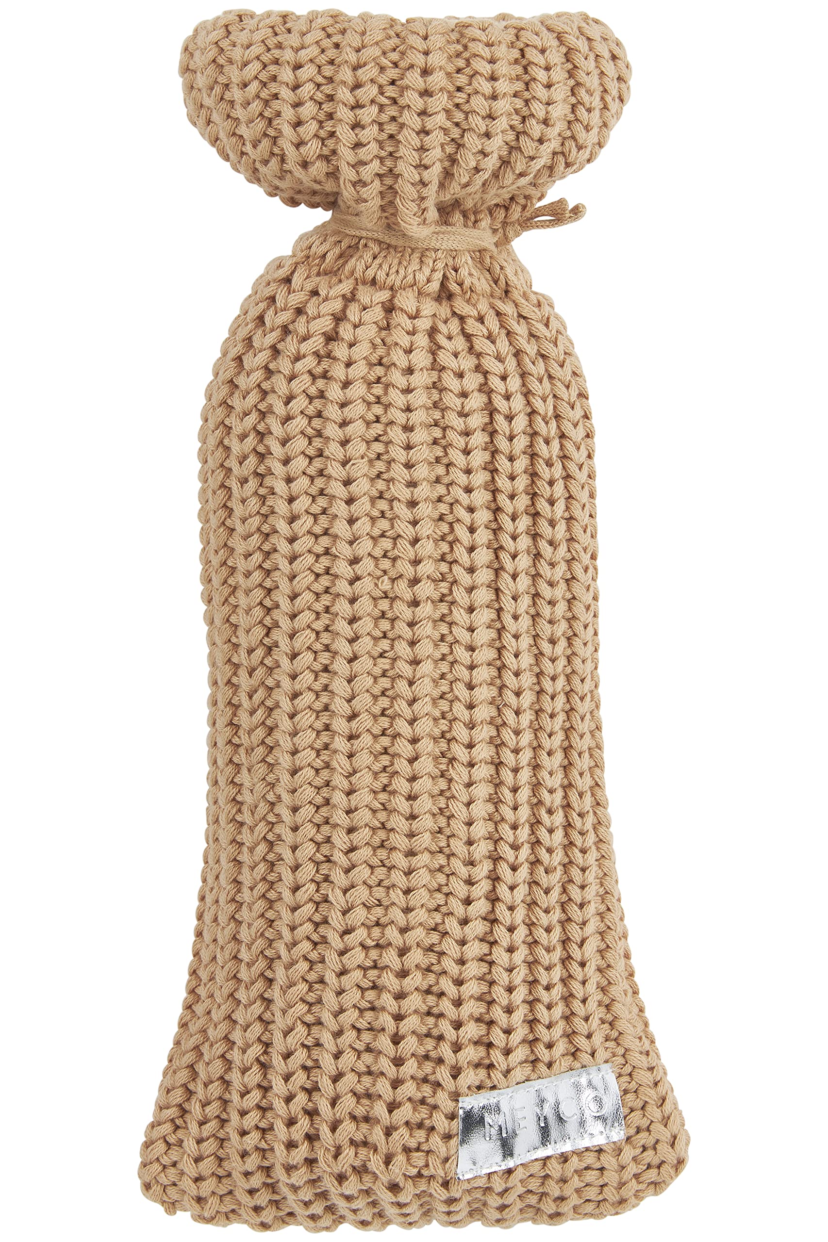 Meyco Herringbone Hot Water Bottle Cover 13 x 35 cm Warm Sand