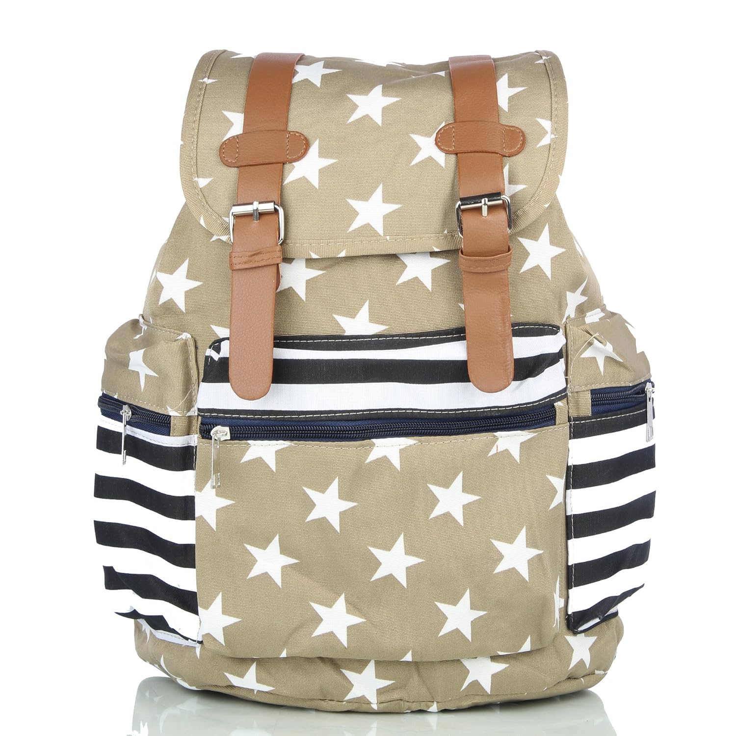 mammon women's backpack handbag (khaki)