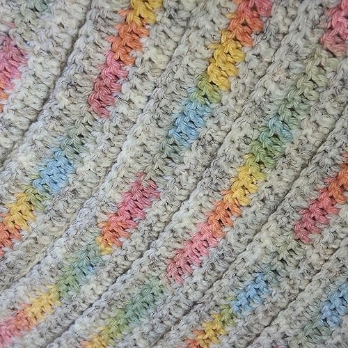 Amazon Com Crocheted Off White With Pastel Variegated