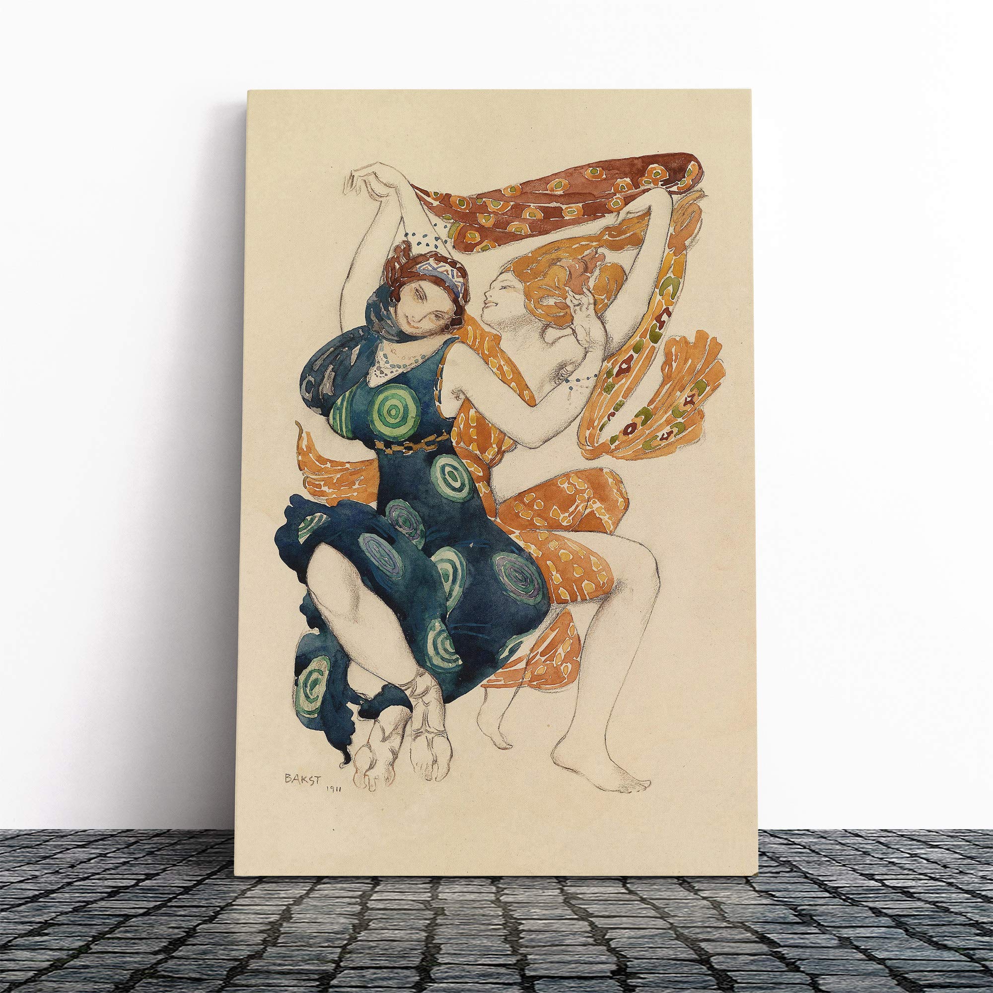 Leon Bakst Narcisse Canvas Print | Gallery Wrapped 30mm Frame Wall Art | 20x14 inches | Ready to Hang | Modern Picture | Living Room Bedroom Lounge Office