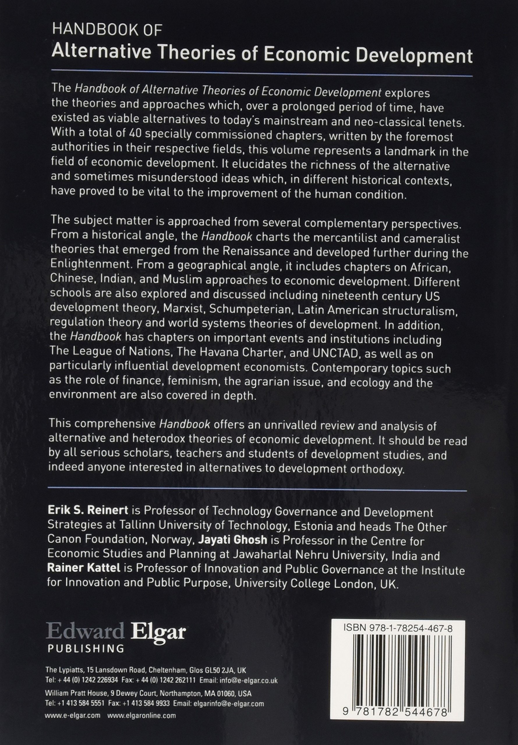 Handbook Of Alternative Theories Of Economic Development Erik S