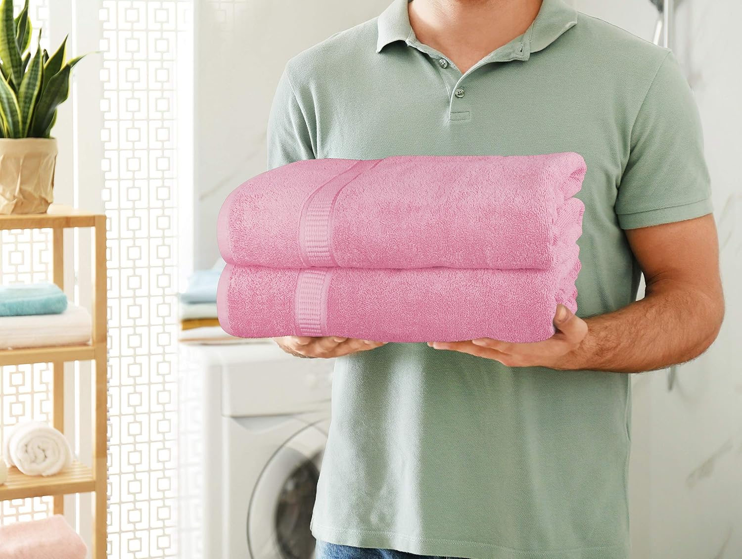 Utopia Towels, Premium Jumbo Bath Sheet (90 x 180 cm, 2 Pack) - Image 4