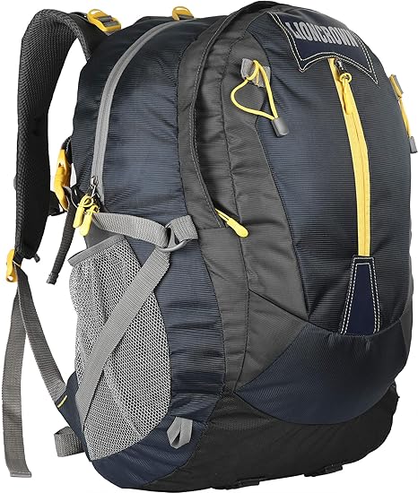 Lioncrown Polyester 60L Travel Trekking Rucksack/Hiking/Camping/Weekender Backpack (Navy Blue)