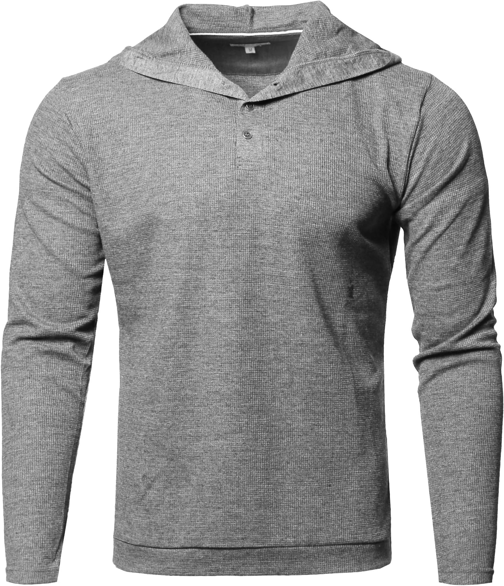 Men's Premium Quality Thermal Henley Crew Neck Long Sleeve T-Shirt