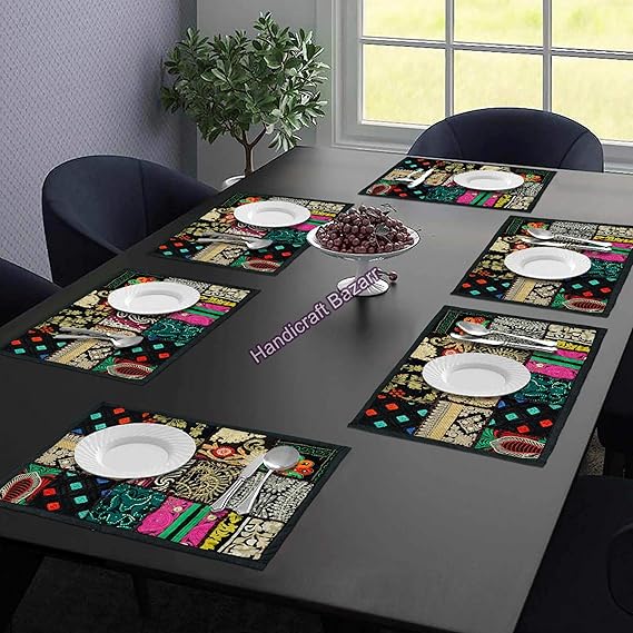 Buy Handicraft Bazarr Decorative Dining 6 Pcs Table Place Mat Cloth