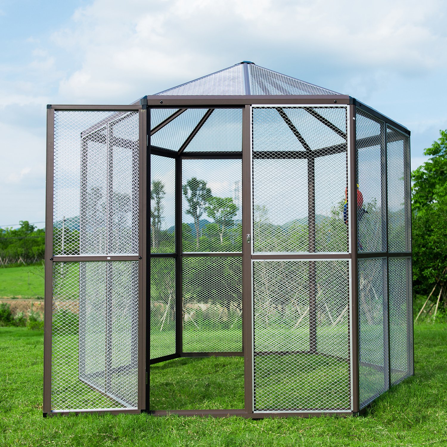 Bestmart INC Large Aluminum Bird Cage Walk in Aviary Cage Parrot Buy