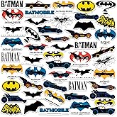 Batman Batmobile Through The Ages Sticker Pack – Die-Cut Large Deluxe Vinyl Stickers Variety Pack for Laptop, Water Bottle, Scrapbooking, Tablet, Indoor & Outdoor – Set of 50