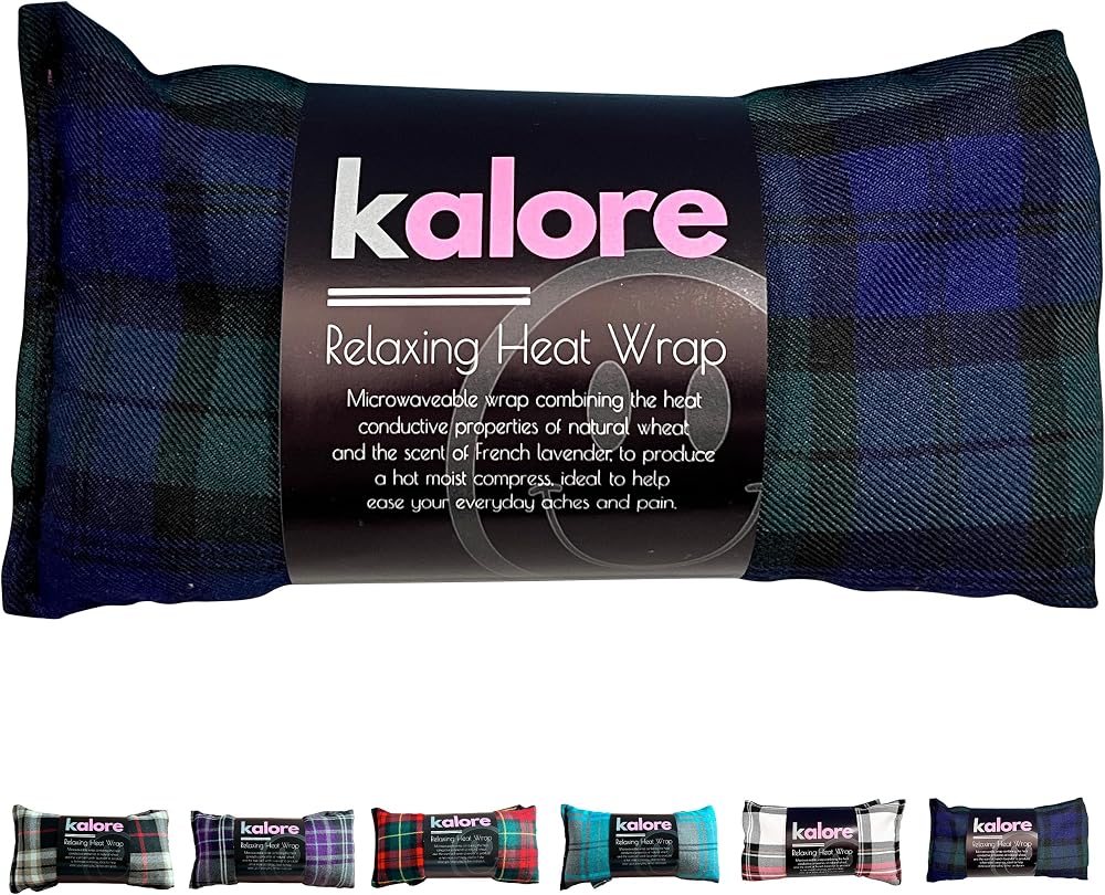 Kalore Wheat Bags Microwavable Neck and Shoulder Wrap Black Watch Tart