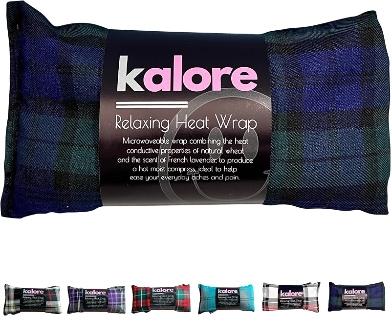 Kalore Wheat Bags Microwavable Neck and Shoulder Wrap Black Watch Tart