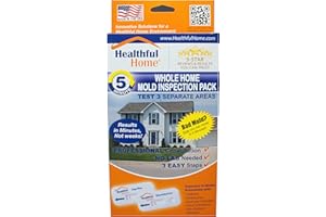 Healthful Home Whole Home Mold Inspection Pack - Tests 3 Separate Areas. No Waiting for Non-Specific Culture Plates. Works Ev