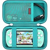 Elonbo Carrying Case for TEBIYOU/ WELLST·G/ TaddToy/ Beijue/ FAMILY POCKET/ CCTU/ X-JOYKIDS/ GREENCREEK/ Beico/ KAVOYI/ GuaiyeyeAP Handheld Game Console, Portable Electronic Gaming Player Bag, Green+