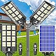 Jadisi 2-Pack 3200W Solar Street Light,Solar Street Lights Outdoor Waterproof, 240000LM 7000K Solar Parking Lot Lights,Dusk t