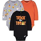 Gerber unisex-baby 3-pack Holiday Long-sleeve Onesies