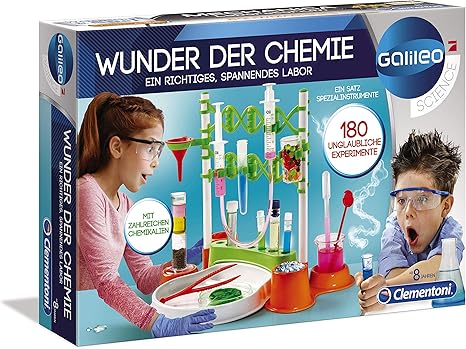 Clementoni 59187 Galileo Science Wunder Der Chemie 180 Experimente Fur Zuhause Spannende Versuche Farbenfroher Experimentierkasten Spielzeug Fur Kinder Ab 8 Jahren Amazon De Spielzeug
