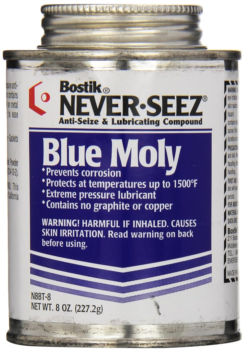 NeverSeez NBBT8 Blue Moly AntiSeize Compound, 150 Degree F Lower