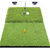 SAPLIZE Foldable Heavy-Duty Golf Hitting Mat with 10mm EVA Backing for Indoor/Outdoor Swing &amp; Chipping, Golf Accessories &amp; Gift for Men &amp; Women
