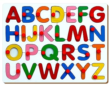 The Kiddy Depot - English Alphabet Uppercase Educational Wooden Board
