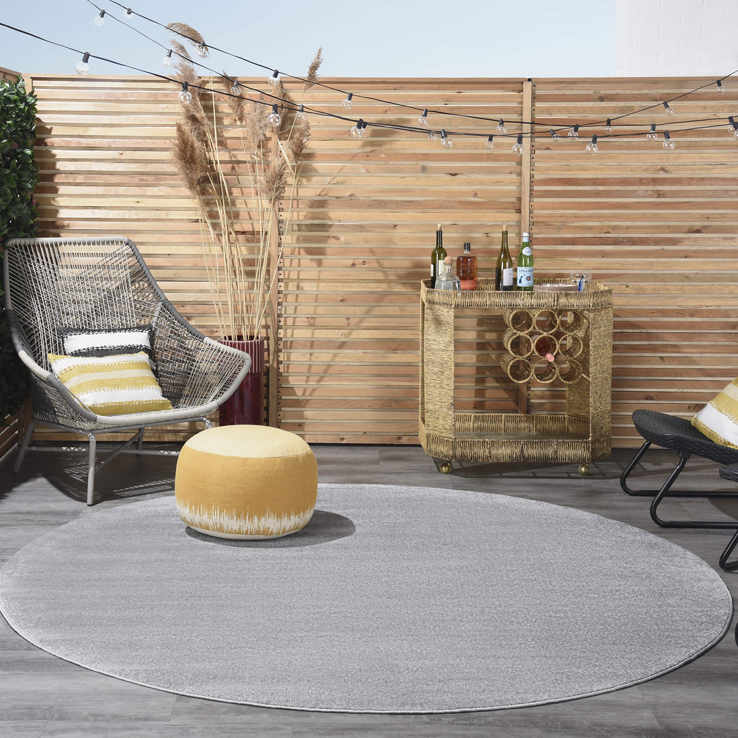 Nourison Essentials Indoor/Outdoor Silver Grey