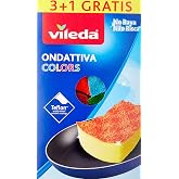 Vileda Ondattiva Milleusi Colors 3+1, Sponge, Multicoloured, 13 x 22 x 2.5 cm, 4 Units