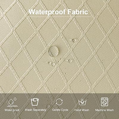 Buy Genina Waterproof Seat Covers For Dining Room Chairs Covers Dining Chair Cover Kitchen Chair Covers Beige 2 Pcs Online In Vietnam B0922dxtkg