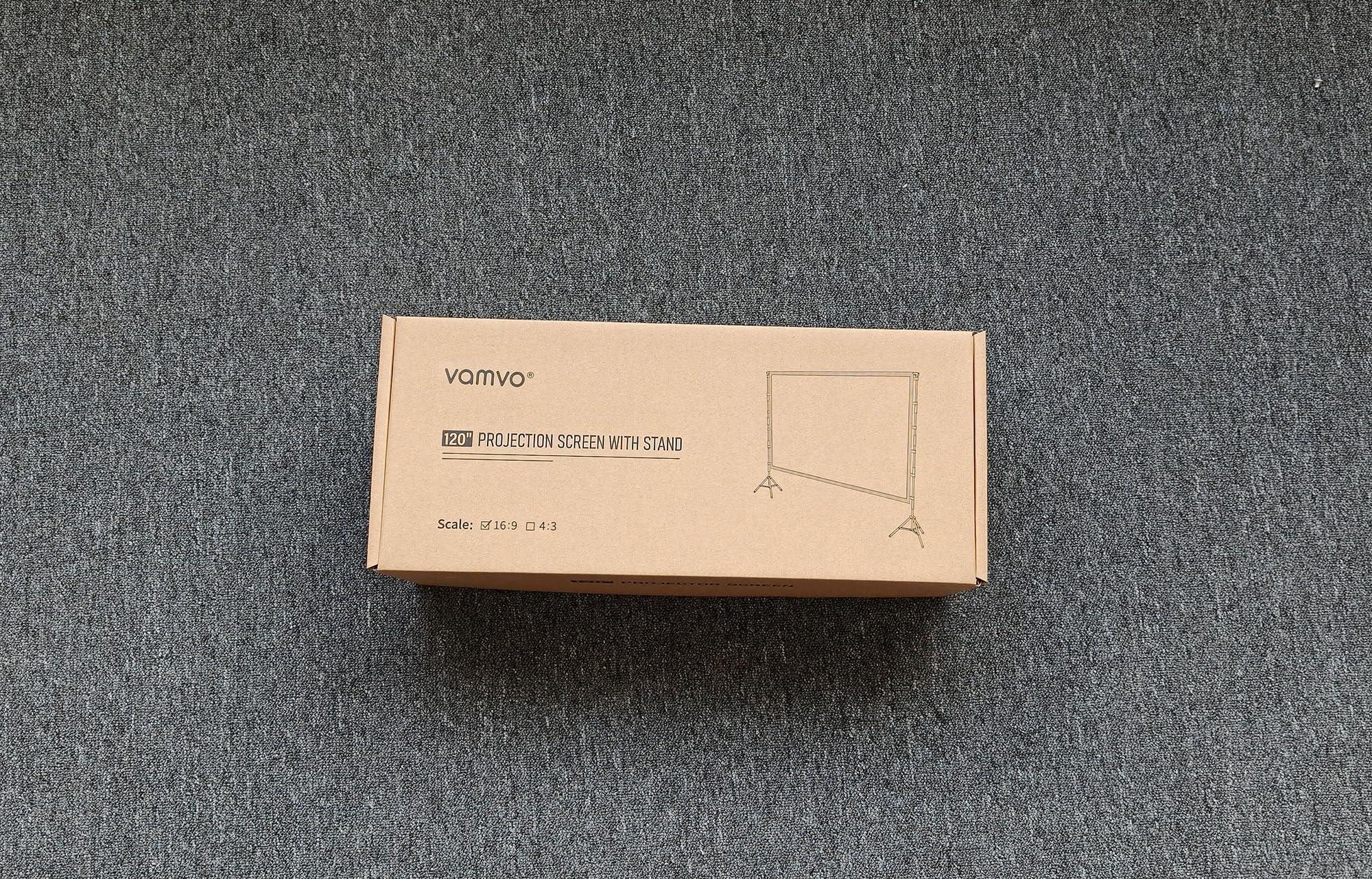 Projector Screen Outdoor, Vamvo Projector Screen with Stand Portable 120