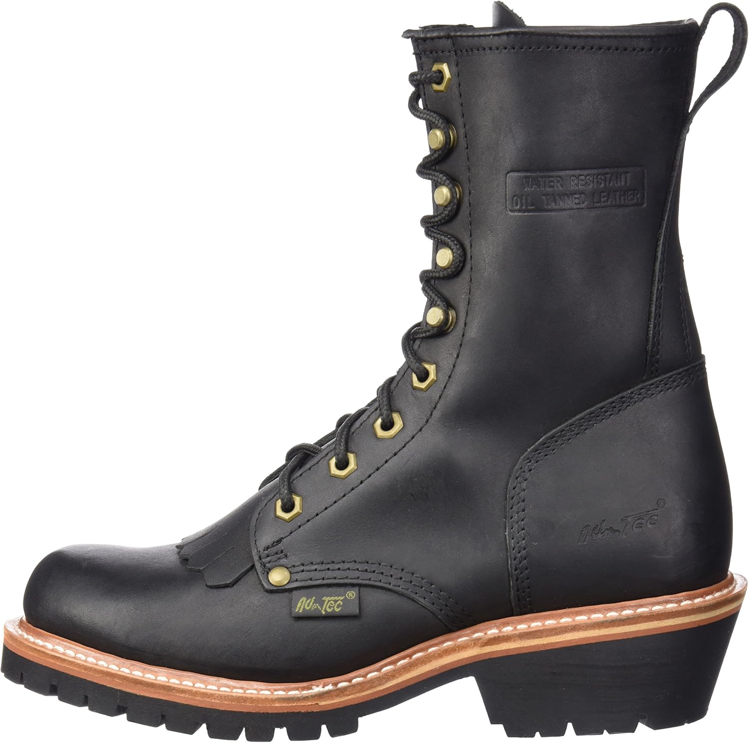 Ad Tec Mens 1964 10 Fireman Logger Black Work Boot Black, Numeric_11