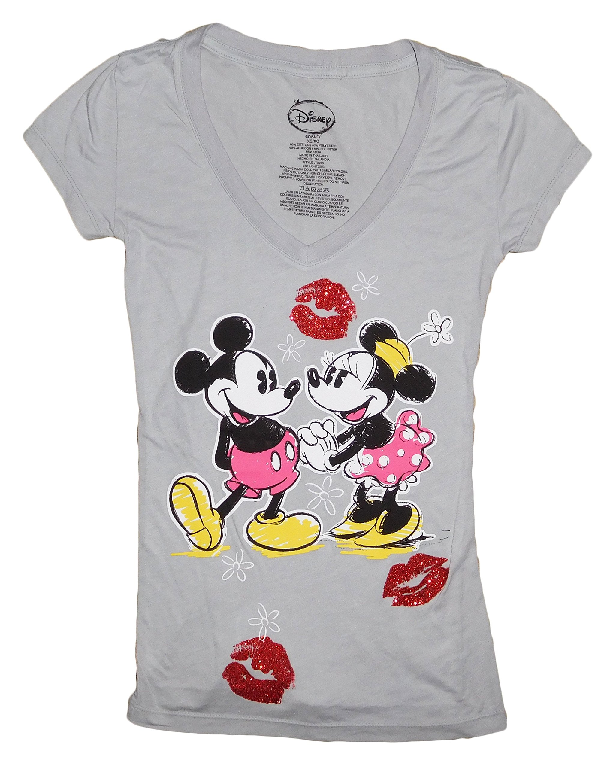 Disney Juniors Mickey And Minnie Mouse V Neck T Shirts