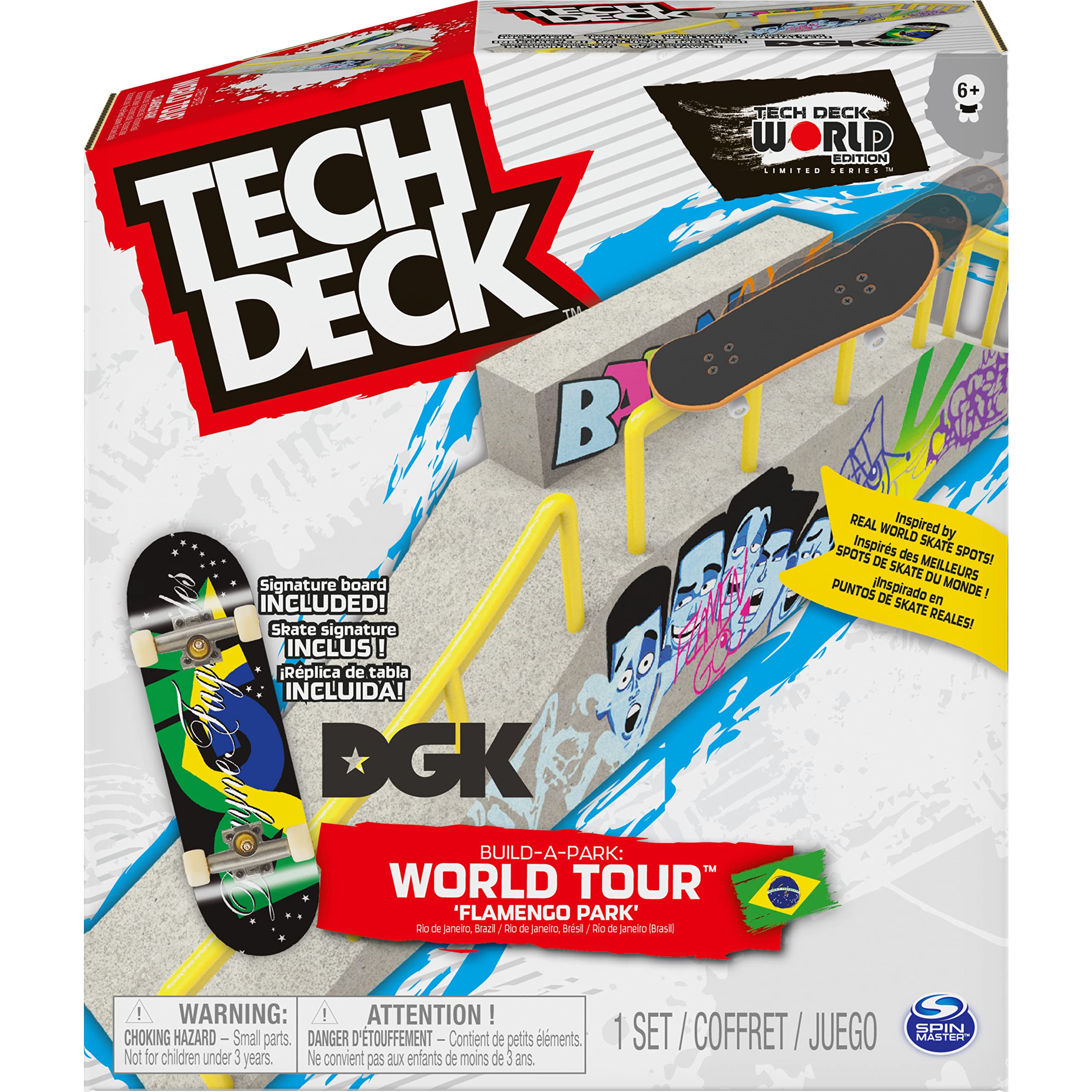 Tech Deck, Build-A-Park World Tour, Ramp Set with Signature Fingerboard (Styles Vary) for ages 6 and