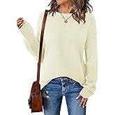 NALANISA Oversized Sweaters for Women Fall 2025 Casual Long Sleeve Crewneck Knit Cozy Lightweight Pullover Sweater Jumper Top