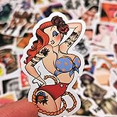 Aspcsmomt Sexy Girls Stickers for Adults,100pcs Pinup Women Decals Pack for Laptops Skateboards Water Bottles Bikes Guitar Motorcycle Helmet,Waterproof Vinyl Stickers