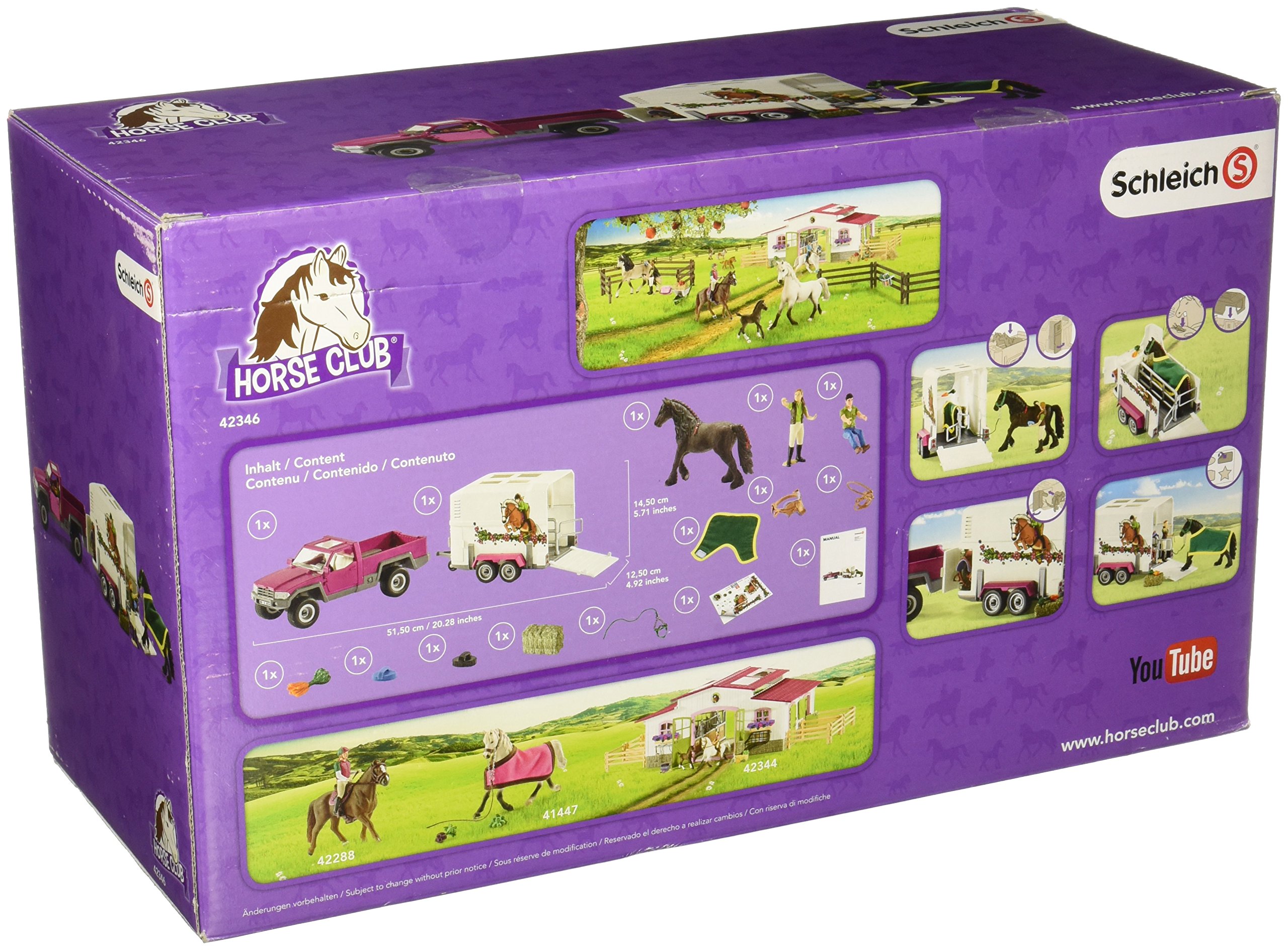 Schleich North America Pick Up With Horse Trailer Playset eBay
