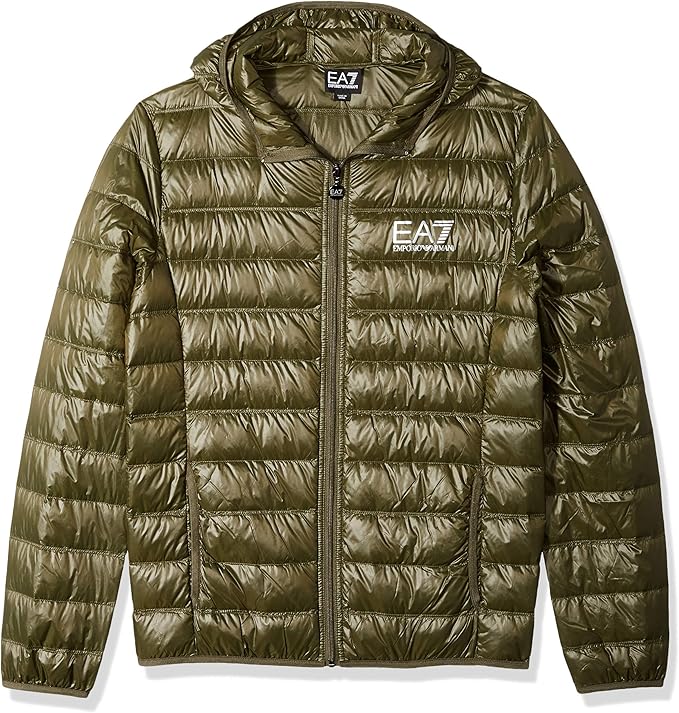 Emporio Armani 安普里奥·阿玛尼 EA7 轻薄可压缩 男式连帽羽绒服 XL码3.1折$76.73 海淘转运到手约￥565
