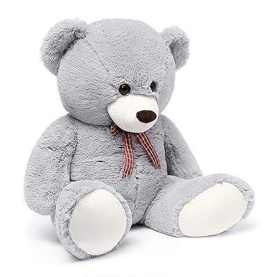 grey big teddy bear