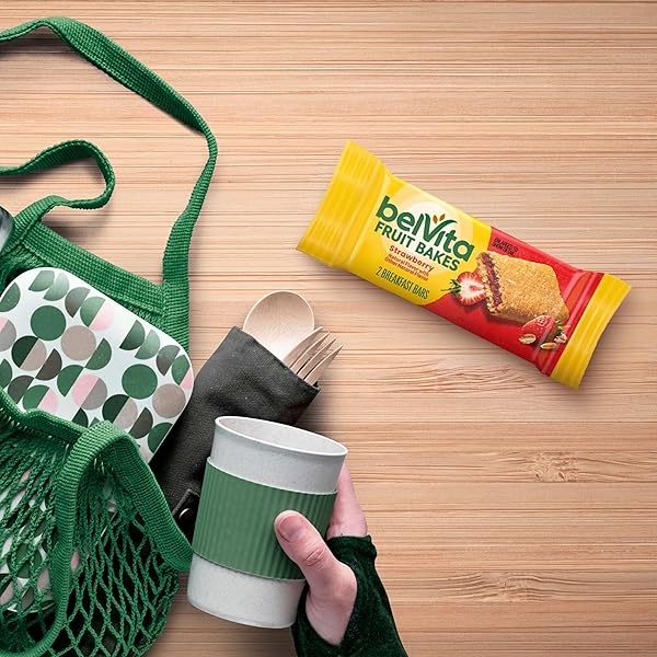 BELVITA FRUIT BAKES, STRAWBERRY, SOFT BAKED BREAKFAST BARS, 5 PACKS (2 FRUIT BARS PER PACK)