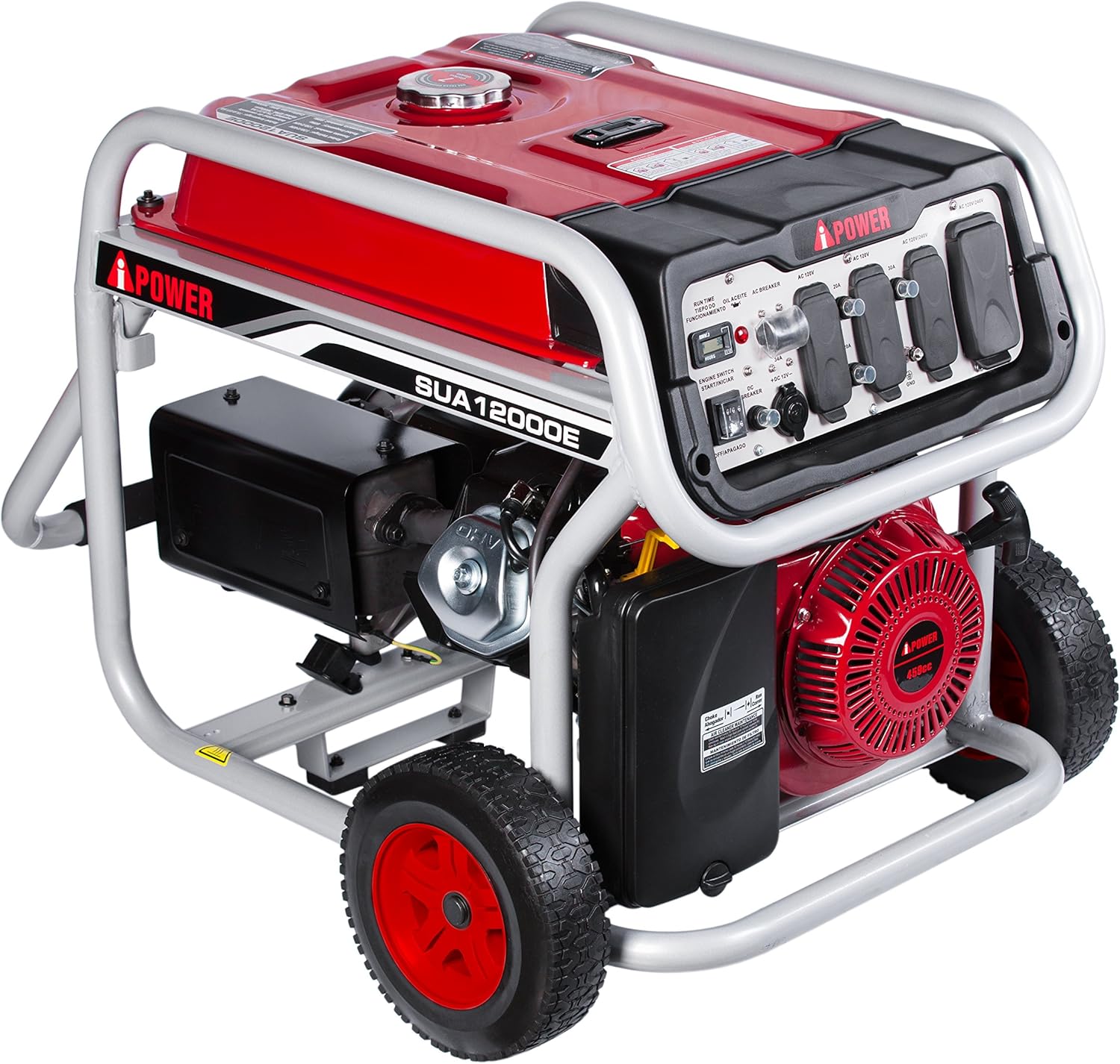 AiPower 12,000W Portable Gas Powered Electric Start Generator with Wheel Kit eBay
