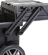 Keter Black Horizontal Tool Box Trolley with Wheels and Handle 65cm view 7