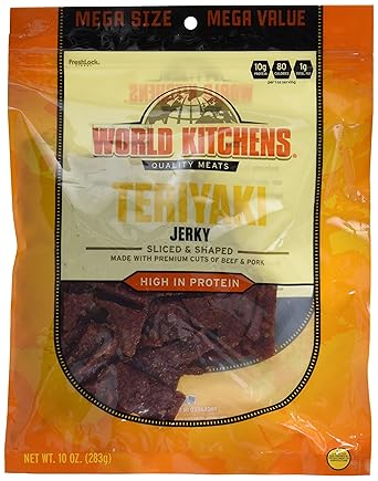 Amazon Com World Kitchens Jerky Teriyaki 10 Ounce