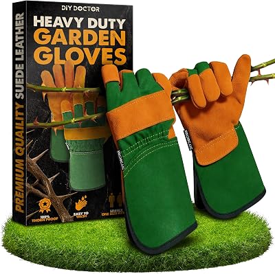 DIY Doctor Leather Garden Gloves Men Women Thorn Proof Work Unisex One Size