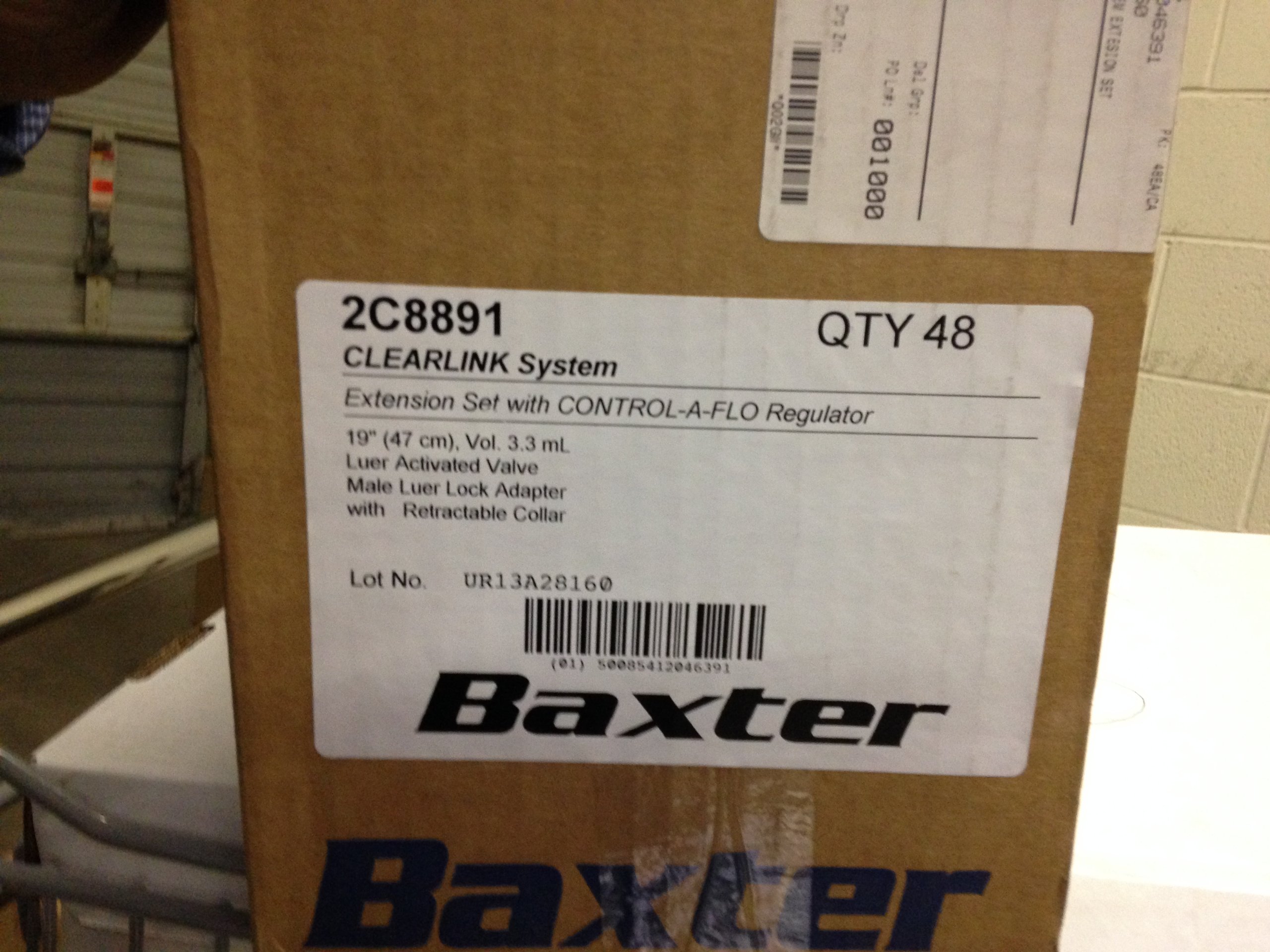 Buy BAXTER HEALTHCARE Extension Set with CONTROLAFLO Regulator Model